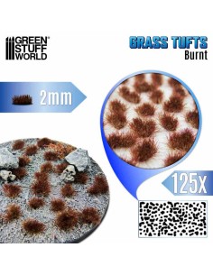 Green Stuff World - Grass TUFTS - 2mm self-adhesive - Burnt