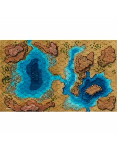 BattleTech: Battle Mat Savannah Large Lakes (neoprene) 2