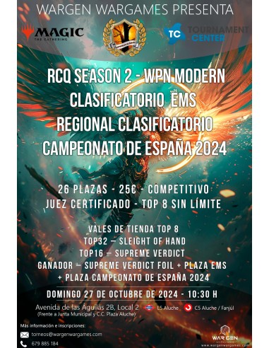 RCQ - WPN Qualifier + Clasificatorio Campeonato de España - Modern - Domingo 27 de octubre