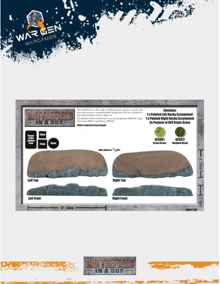 Battlefield in a box - Escarpments (Prepainted)