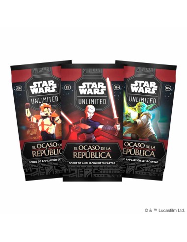 Star Wars: Unlimited - El Ocaso de la República Caja de presentación VIERNES 1 - 17:00