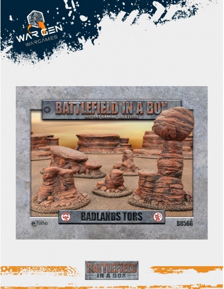 Battlefield in a box - Badlands Tors - Mars (Prepintado)