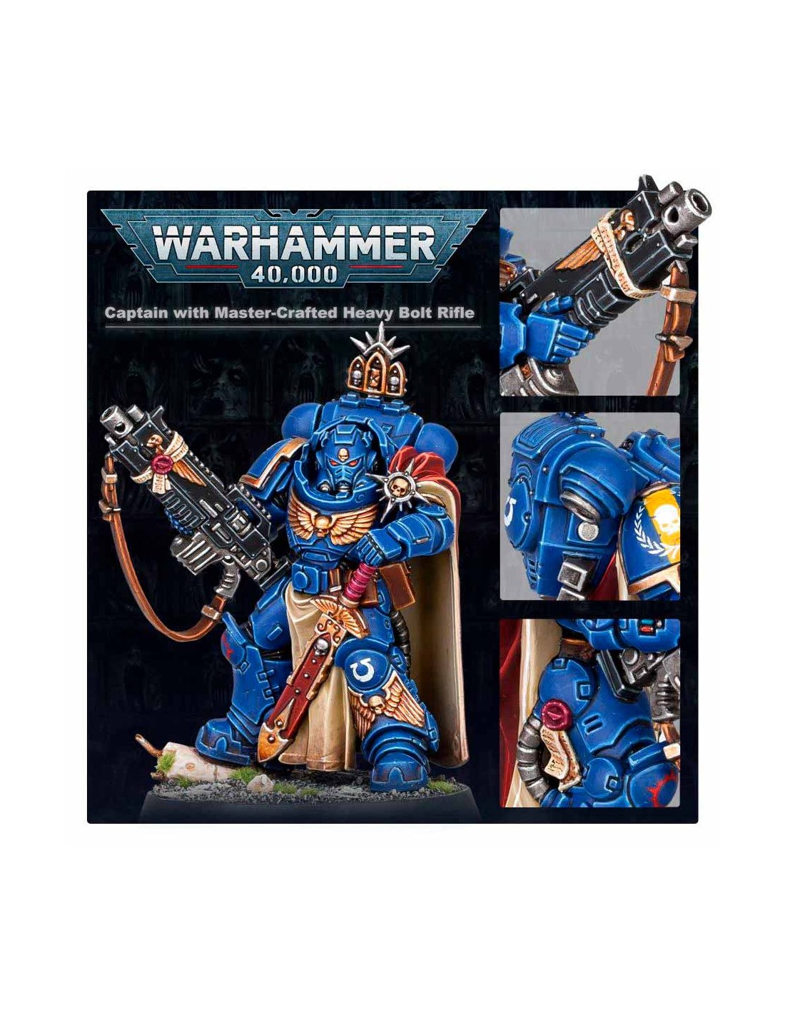 Warhammer 40,000 - Space Marines: Captain with Master-crafted Heavy Bolt  Rifle