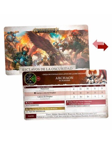 Warhammer Age of Sigmar - Tarjetas de unidad: Esclavos de la Oscuridad