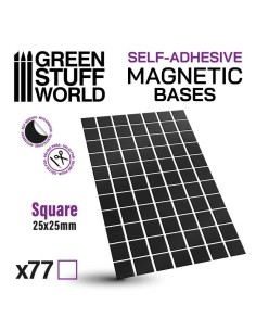 Green Stuff World - Square Magnetic Sheet SELF-ADHESIVE - 25x25mm