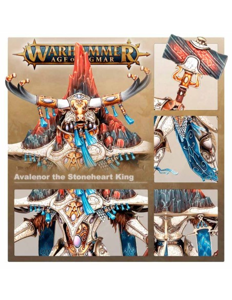 Warhammer Age of Sigmar - Lumineth Realm-Lords: Avalenor, the Stoneheart King/Alarith Spirit of the Mountain