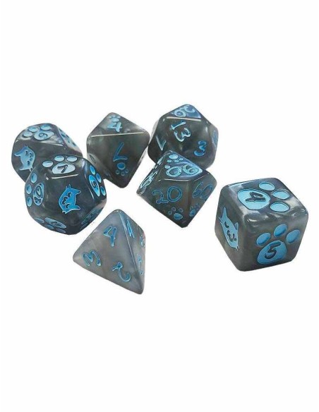 Steve Jackson Games - Kitten Polyhedral Dice Set (Gray)