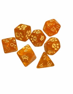 Steve Jackson Games - Kitten Polyhedral Dice Set (Naranja)