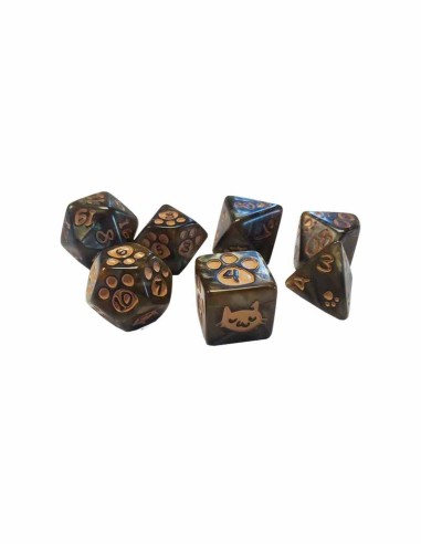 Steve Jackson Games - Kitten Polyhedral Dice Set (Brown)