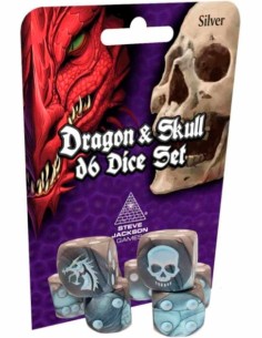 Steve Jackson Games - Dragon & Skull Dice Pack Silver