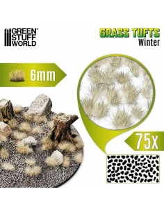 Green Stuff World -Matas Cesped - Tufts - 6 mm - Blanco Invierno