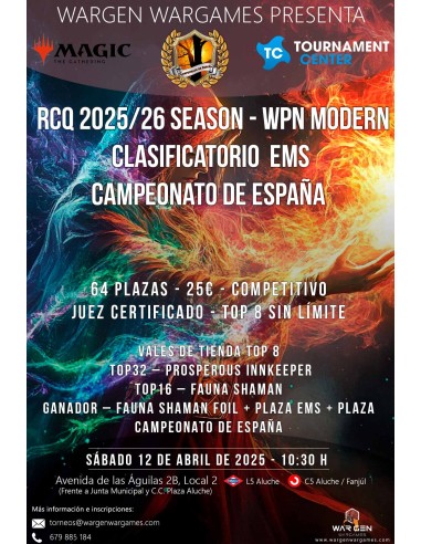 RCQ - WPN Qualifier + Clasificatorio Campeonato de España - Modern - Sábado 12 de abril