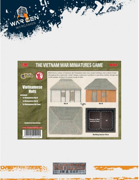 Flames of War - Vietnamese Huts 15mm (Prepintado)