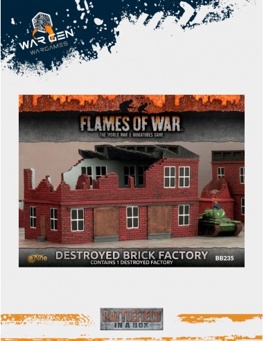 Flames of War - Destroyed Brick Factory 15mm (Prepintado)