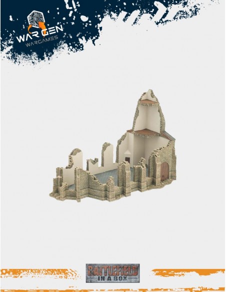 Flames of War - Church (Ruined) - Lille 15mm (Prepainted)