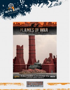 Flames of War - Brick Factory Chimneys 15mm (Prepainted)