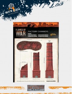 Flames of War - Brick Factory Chimneys 15mm (Prepainted) 2