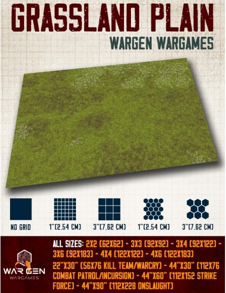 Grassland Plain - Tapete para Wargames