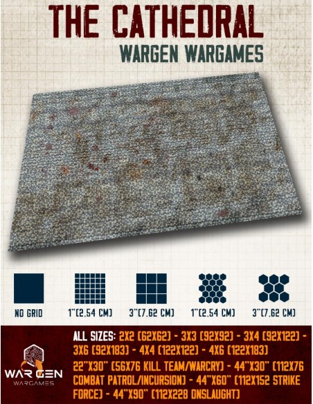 The Cathedral  - Wargames Gaming Mat