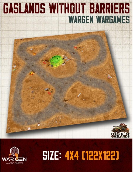 Gaslands without barriers - Gaslands compatible Gaming Mat