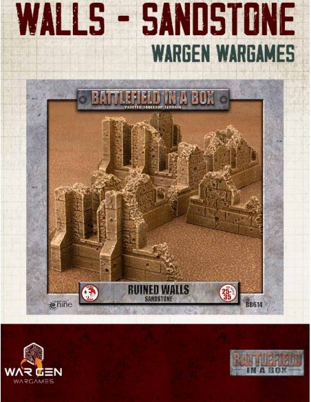 Battlefield in a box - Ruined Walls - Sandstone (Prepintado)