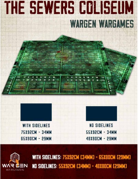 The Sewers Coliseum Coliseum - Blood Bowl Compatible Gaming Mat