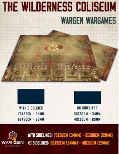 The Wilderness Coliseum - Tapete compatible para Blood Bowl