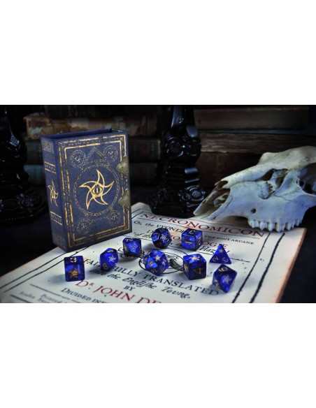 Set de dados Elder Dice - Astral Elder Sign Dice - Blue Polyhedral Set