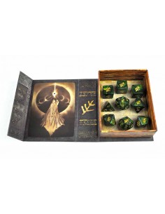 Elder Dice - Lovecraft Elder Sign Dice - Green Polyhedral Set 2