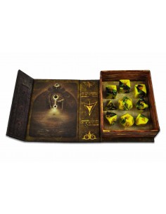 Set de dados Elder Dice - The Yellow Sign Dice - Tattered Yellow Polyhedral Set