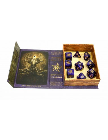 Set de dados Elder Dice - Astral Elder Sign Dice - Mystic Purple Polyhedral Set