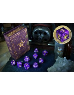 Elder Dice - Astral Elder Sign Dice - Mystic Purple Polyhedral Set 2