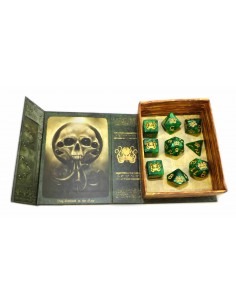 Elder Dice - The Brand of Cthulhu Dice - Drowned Green Polyhedral Set