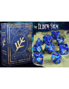 Elder Dice - Lovecraft Elder Sign Dice - Blue Aether Set 2