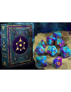 Set de dados Elder Dice - Sigil of the Dreamlands Dice - Kadathian Ice Polyhedral Set