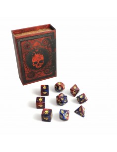 Set de dados Elder Dice - Mark of the Necronomicon Dice - Blood and Magick Polyhedral Set