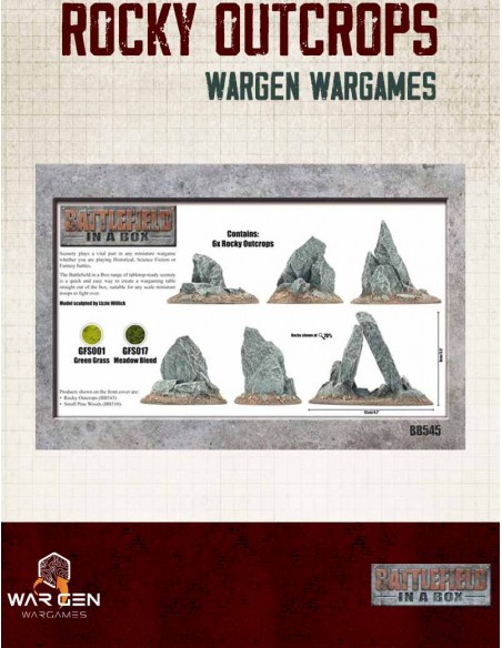 Battlefield in a Box - Rock Outcrops (Prepainted)