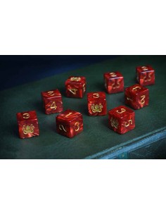 Elder Dice - The Brand of Cthulhu Dice - Red d6 set