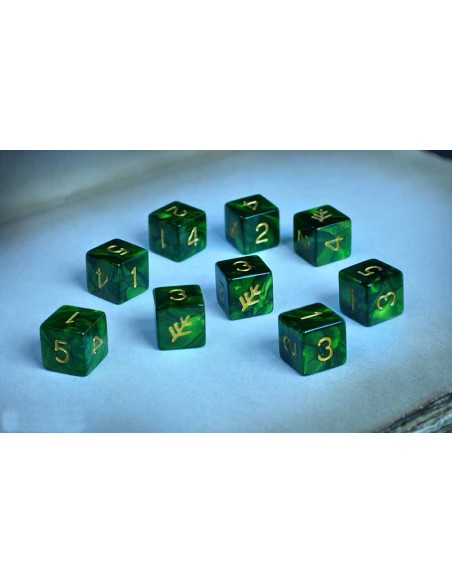 Elder Dice - Elder Sign d6 Dice - Green d6 set