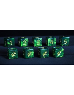 Elder Dice - Elder Sign d6 Dice - Green d6 set 2