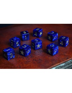 Elder Dice - Astral Elder Sign d6 Dice - Blue d6 set