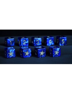 Elder Dice - Astral Elder Sign d6 Dice - Blue d6 set 2