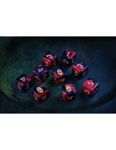 Elder Dice - Mark of the Necronomicon d6 Dice - Red and Inky Black d6 set