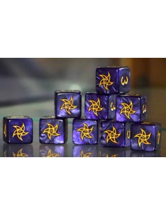 Set de dados Elder Dice - Astral Elder Sign d6 Dice - Mystic Purple d6 set