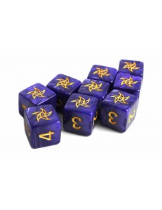 Elder Dice - Astral Elder Sign d6 Dice - Mystic Purple d6 set 2