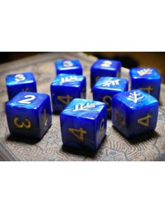 Set de dados Elder Dice - Elder Sign d6 Dice - Blue Aether d6 set