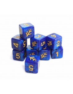 Elder Dice - Elder Sign d6 Dice - Blue Aether d6 set 2