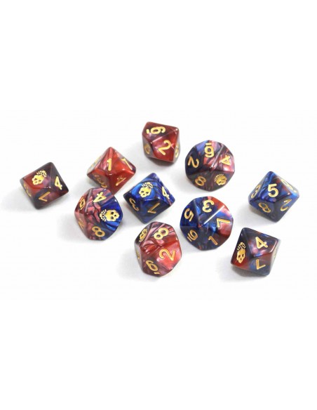 Elder Dice - Mark of the Necronomicon d10 Dice - Blood and Magick d10 set