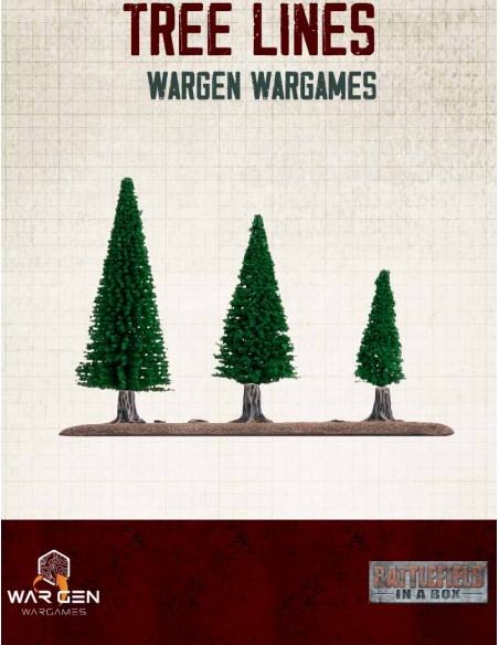 Flames of War - Tree Lines 15mm (Prepintado)