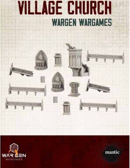 Terrain Crate: Village Church Scenery